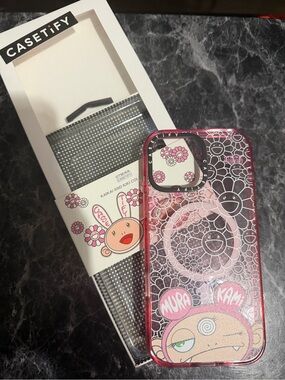 Casetify Pink Floral Cartoon iPhone Case